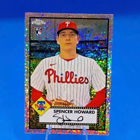 Spencer Howard #74 Rose Gold Speckled Foil Topps Chrome #74 2021 #ed 32/75 - Picture 3 of 5